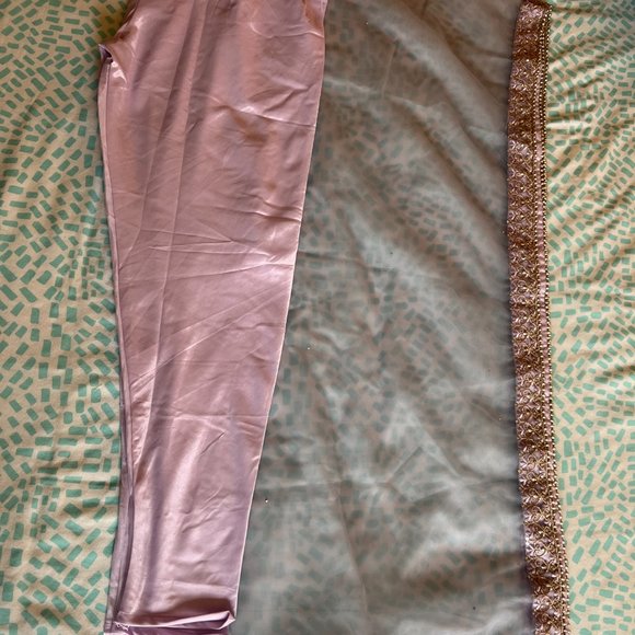 Dusty Purple Net Anarkali - Picture 6 of 9